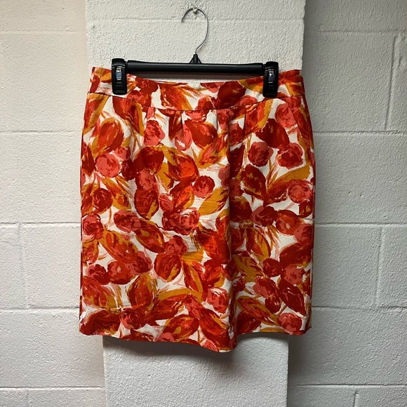 Halogen Orange and Red Pencil Skirt Knee-Length Casual - Picture 1 of 3